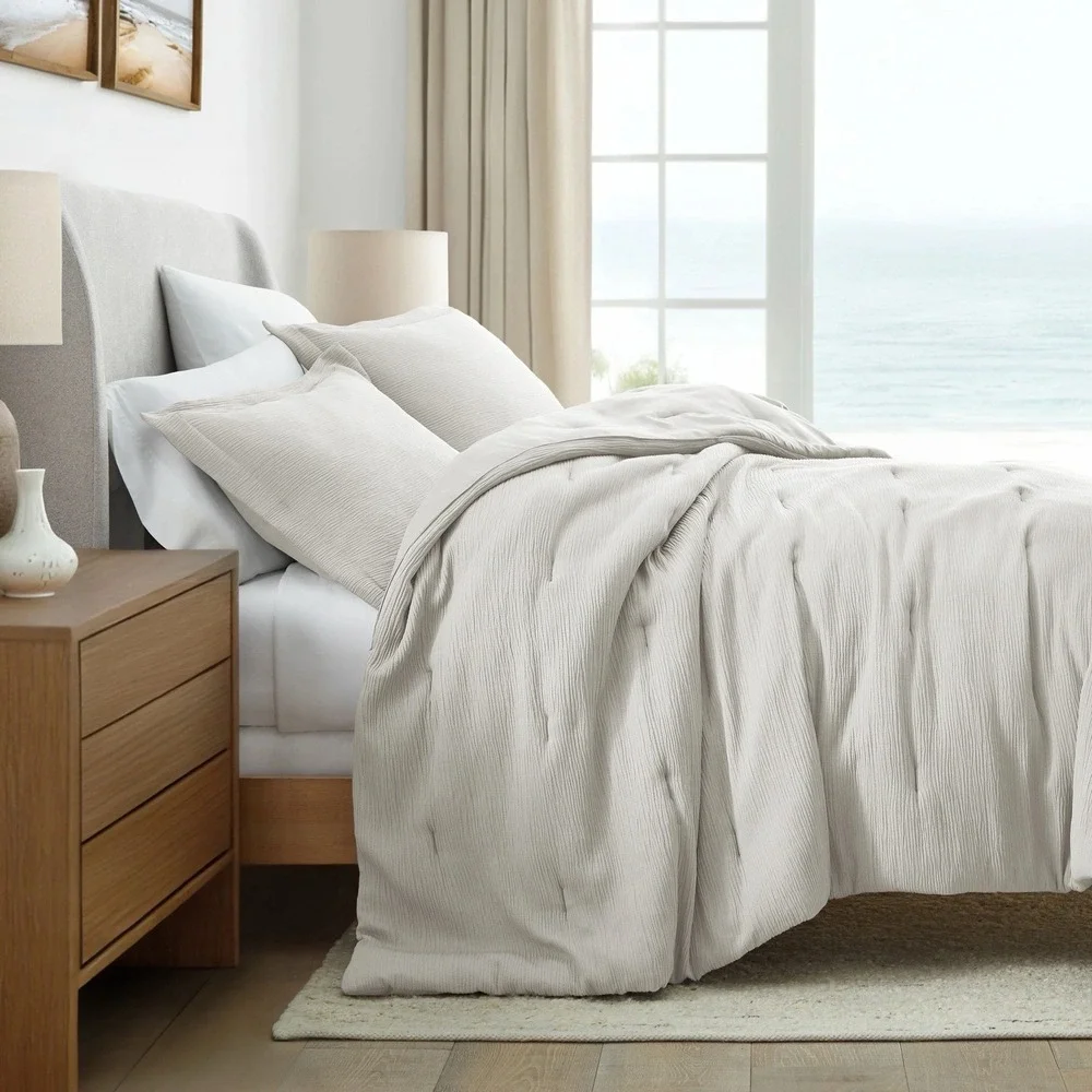 New Linens & Hutch Cloud Weave Textured Down-Alternative Comforter Set Twin XL